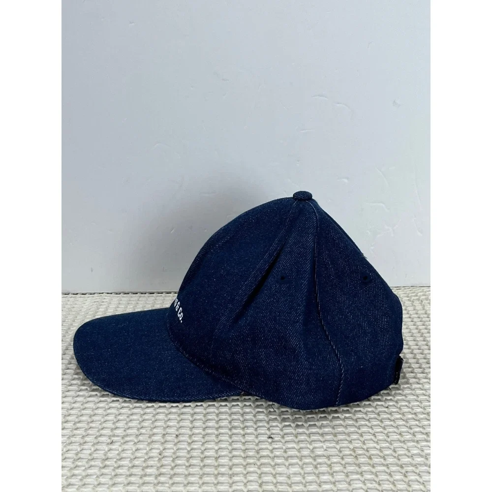 Baseball Cap Levi‎ Strauss Co Embriodered Denim Blue Adjustable Strap Cotton EUC